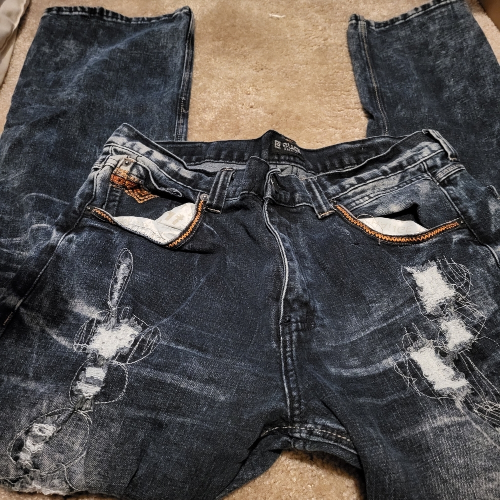 Men's buckle jeans